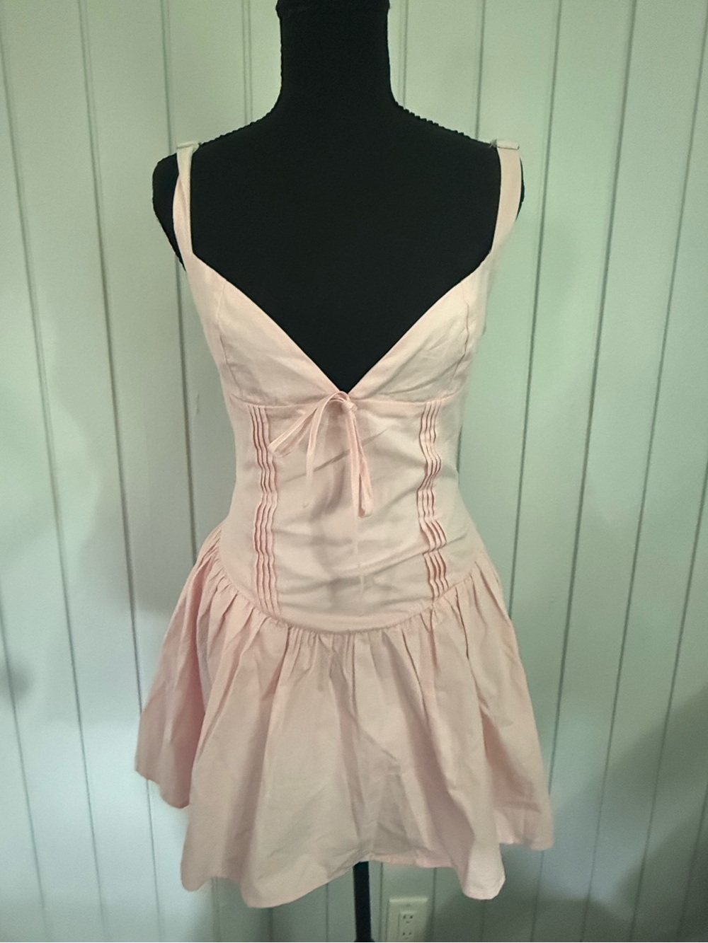 Peppermayo Light Pink Top with Subtle Stitch Detail